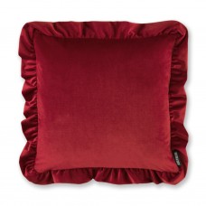 Paloma Home Ruffle Red Filled Cushion